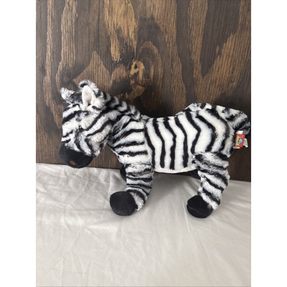 Adventure Planet Plush Animal Den - ZEBRA (Sitting - 8.5 inch) -  Stuffed Toy